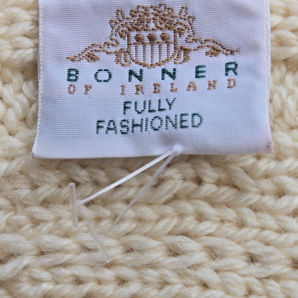 NWOT Bonner of Ireland Cable Knit Ivory Wool Scarf - Picture 3 of 12